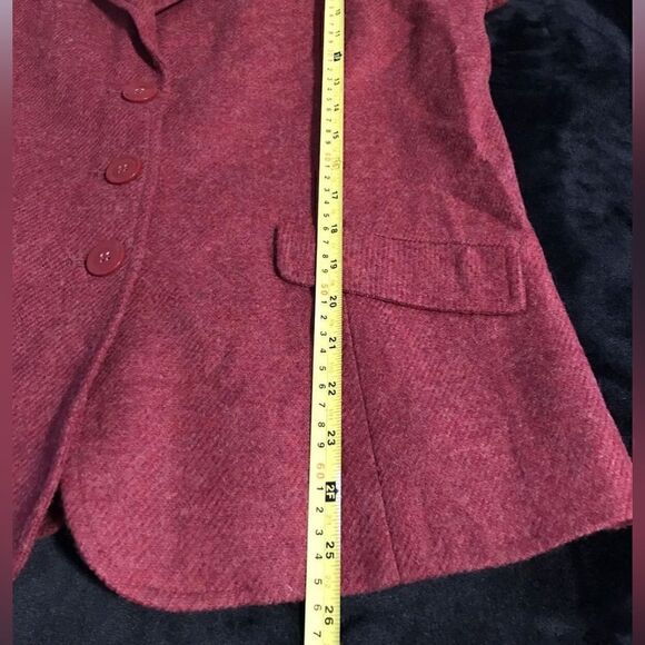APPLESEED’S Red Wool Button Blazer Coat Jacket - 14 - New without tags - Picture 6 of 12